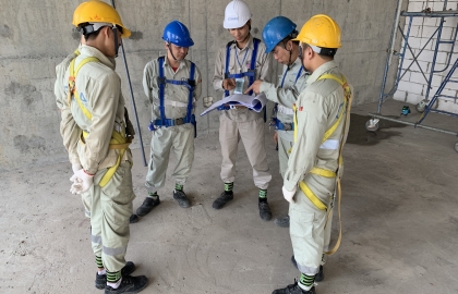 Giai đoạn thi công Cơ Điện tại dự án 16 Láng Hạ